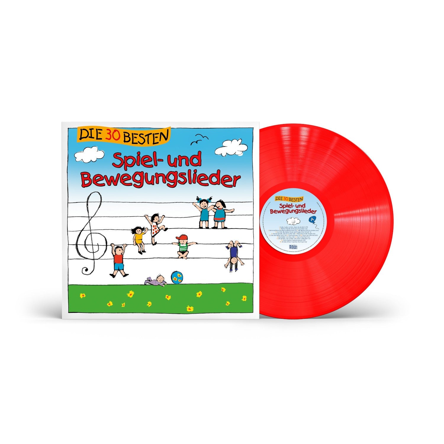 Simone Sommerland, Karsten Glück, Die Kita-Frösche Die 30 besten Spiel- und Bewegungslieder LP rot 314148