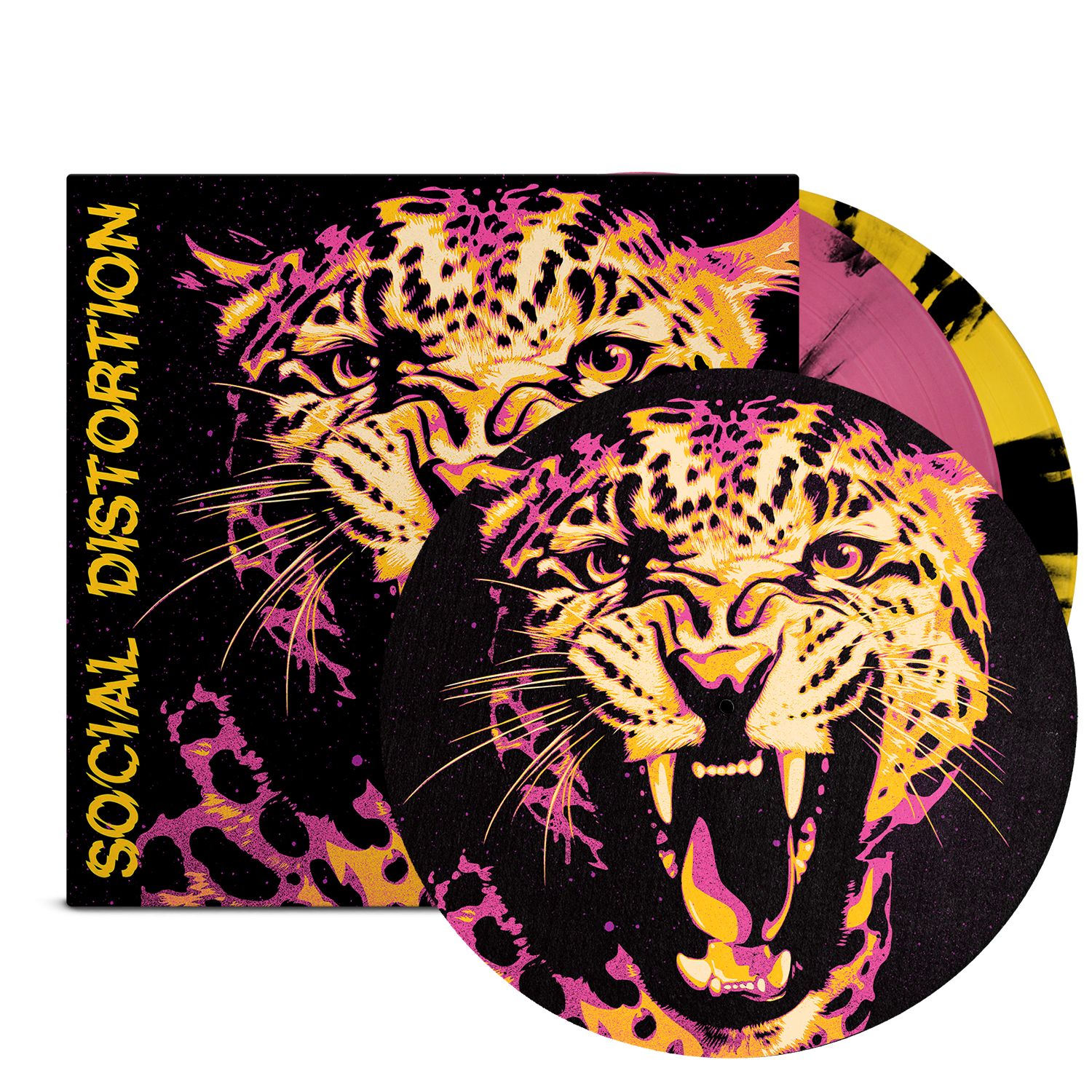 Social Distortion Born to Kill Pink & Yellow Splatter Vinyl + Slipmat 440951