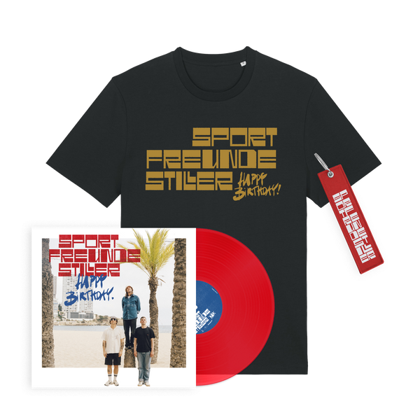 Sportfreunde Stiller - Happy Birthday! (Coloured LP + T-Shirt schwarz + Schlüsselanhänger)