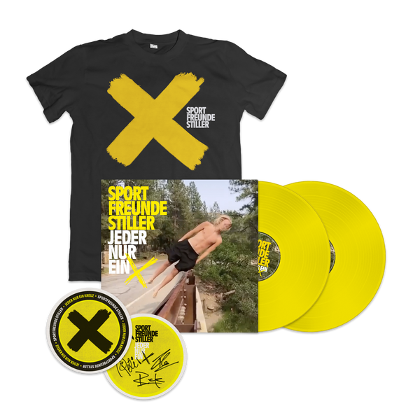 Sportfreunde Stiller - JEDER NUR EIN X (Ltd. 2LP farbig + T-Shirt + signierter Bierdeckel)