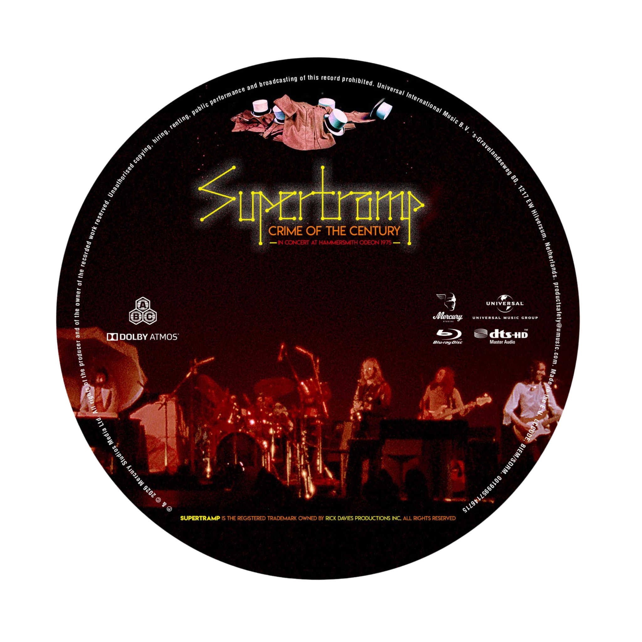 Supertramp ‘CRIME OF THE CENTURY’ IN CONCERT AT HAMMERSMITH ODEON 1975 Limited B 443557