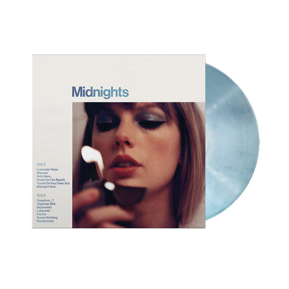Taylor Swift Midnights: Moonstone Blue Marbled Edition Vinyl Vinyl 363613