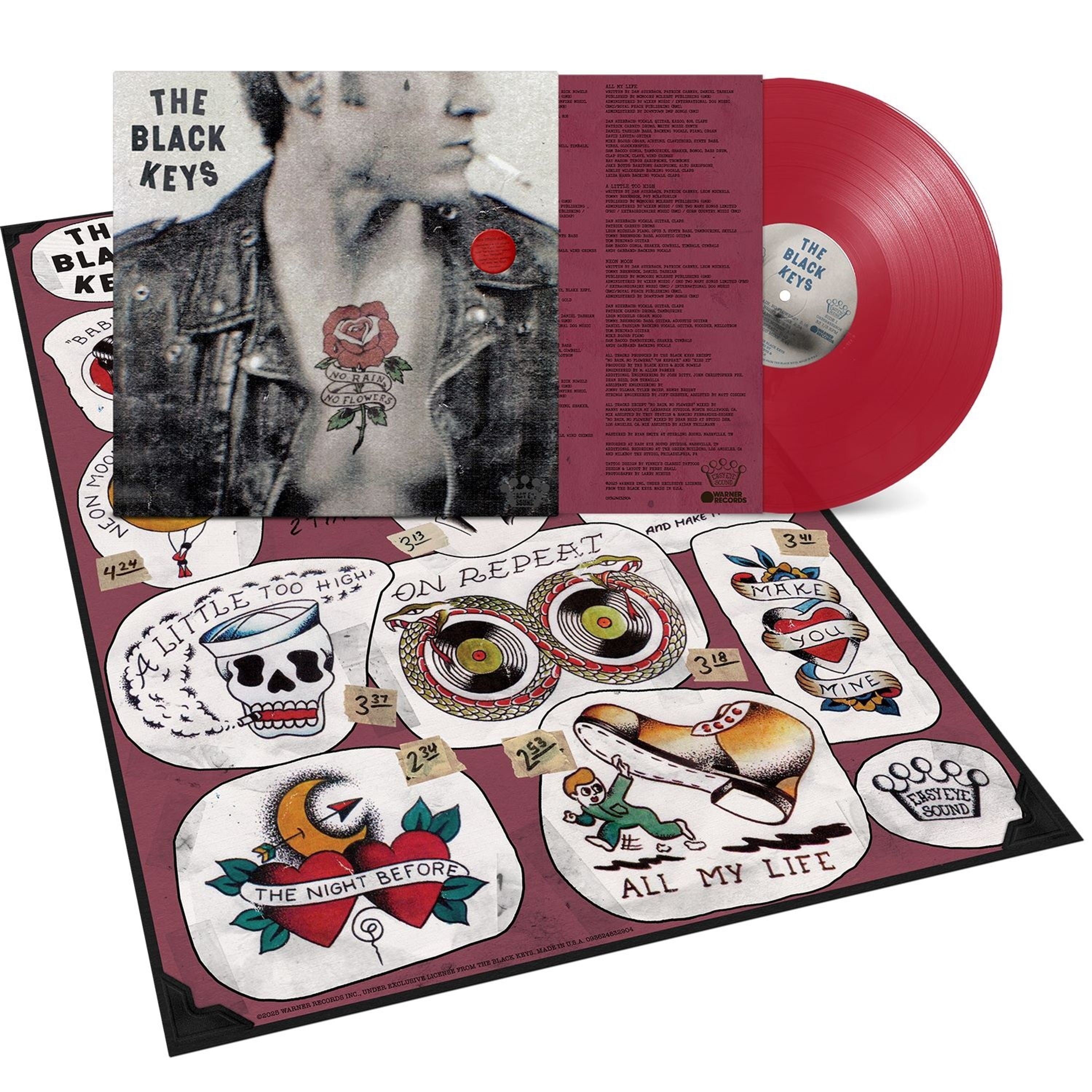 The Black Keys No Rain, No Flowers Red Vinyl LP + 24"x36" Poster-folder Insert 446035
