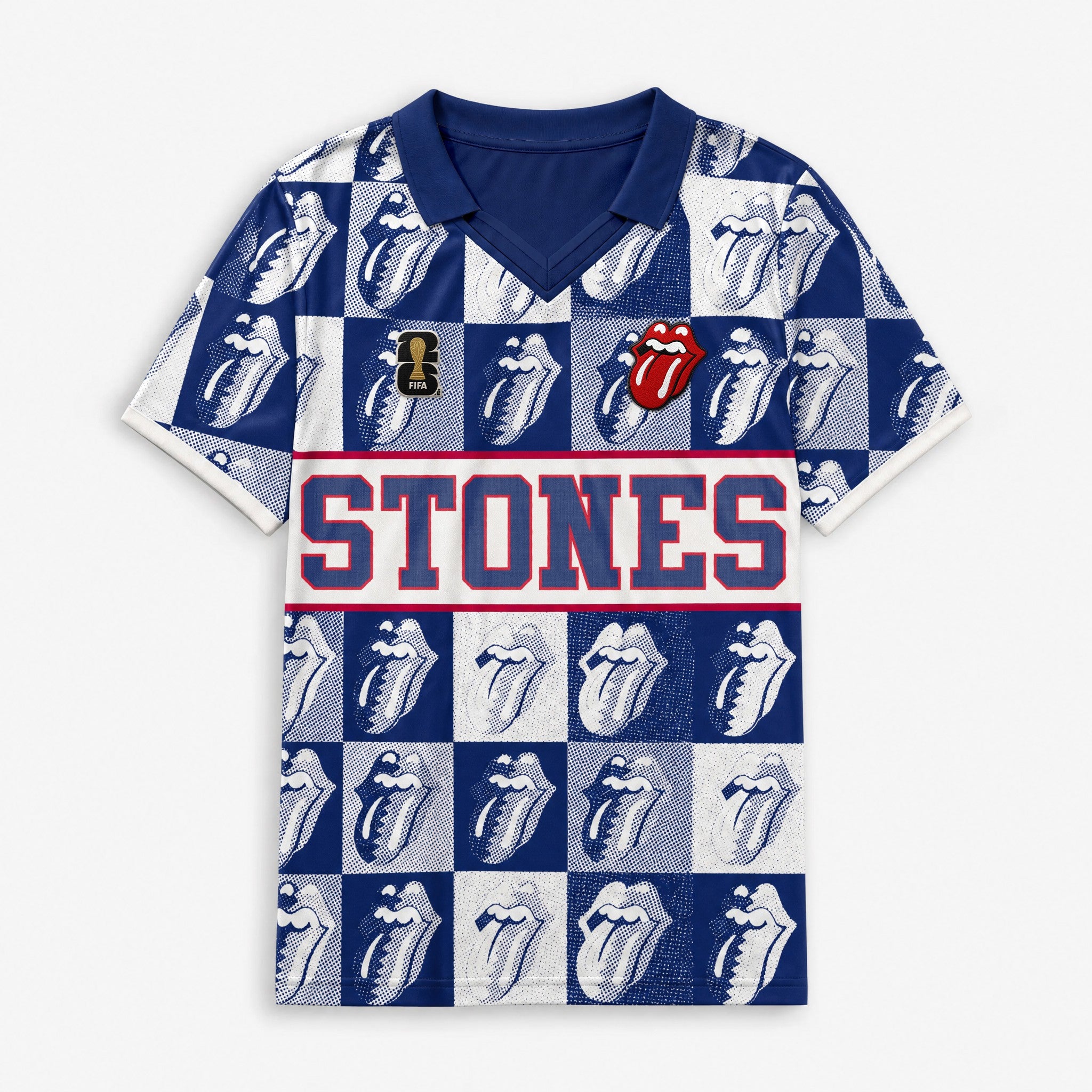 The Rolling Stones Rolling Stones x FIFA World Cup 2026 Checkered Jersey Trikot 449344