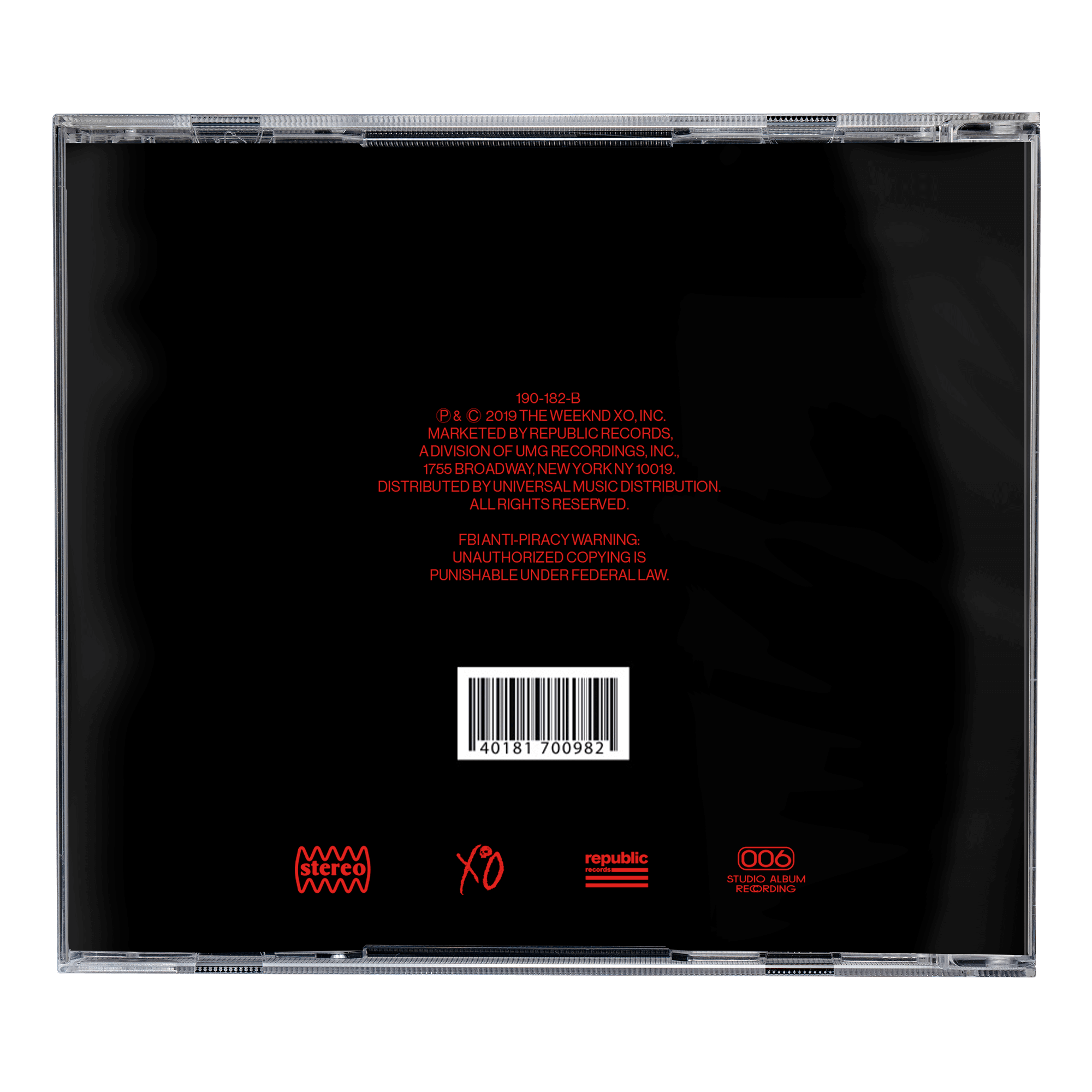 The Weeknd After Hours CD 190136