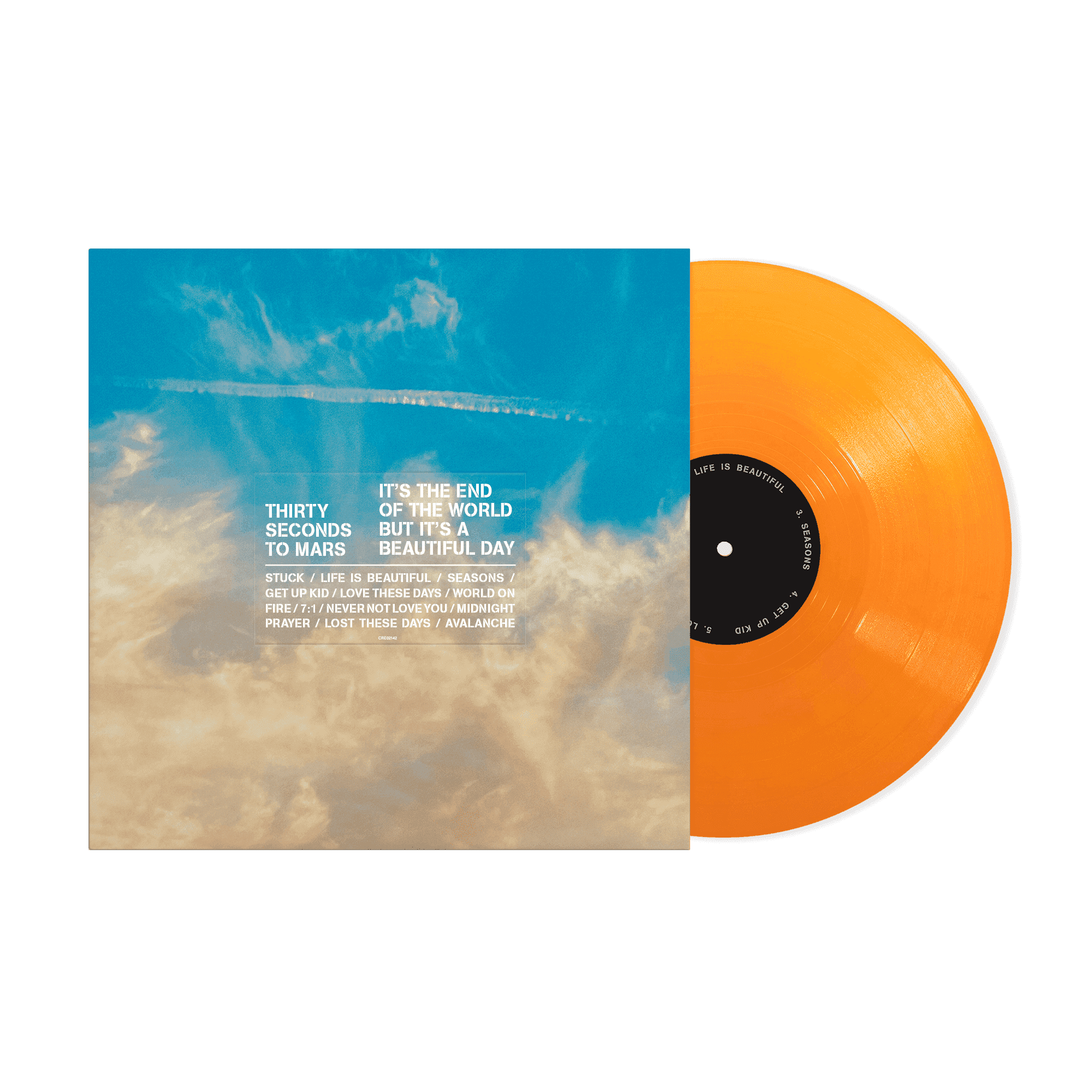 Thirty Seconds To Mars It’s The End Of The World But It’s A Beautiful Day Opaque Orange Vinyl 294653