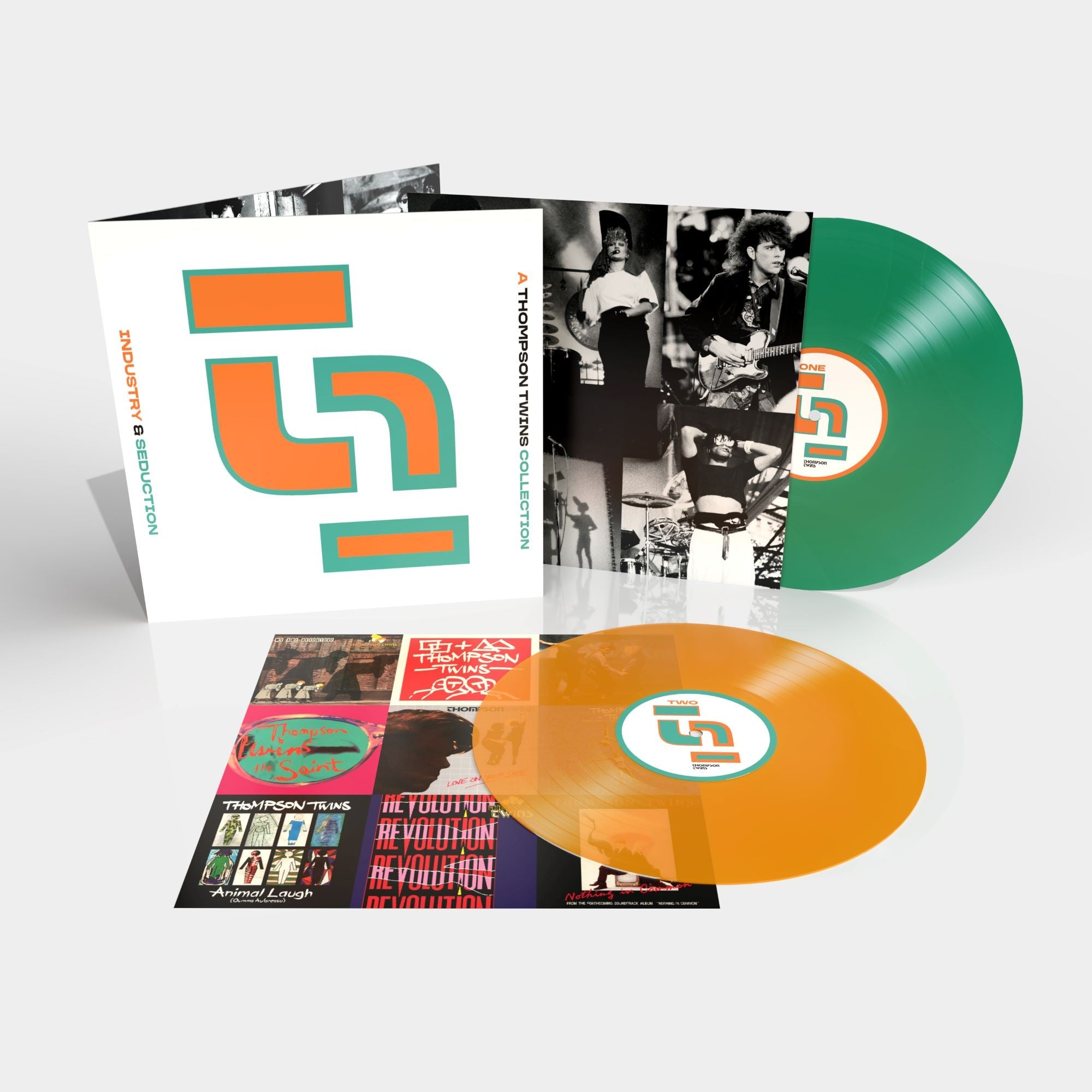 Thompson Twins Thompson Twins Industry & Seduction: A Thompson Twins Collection Transparent Green & Orange Colour 2LP 421346