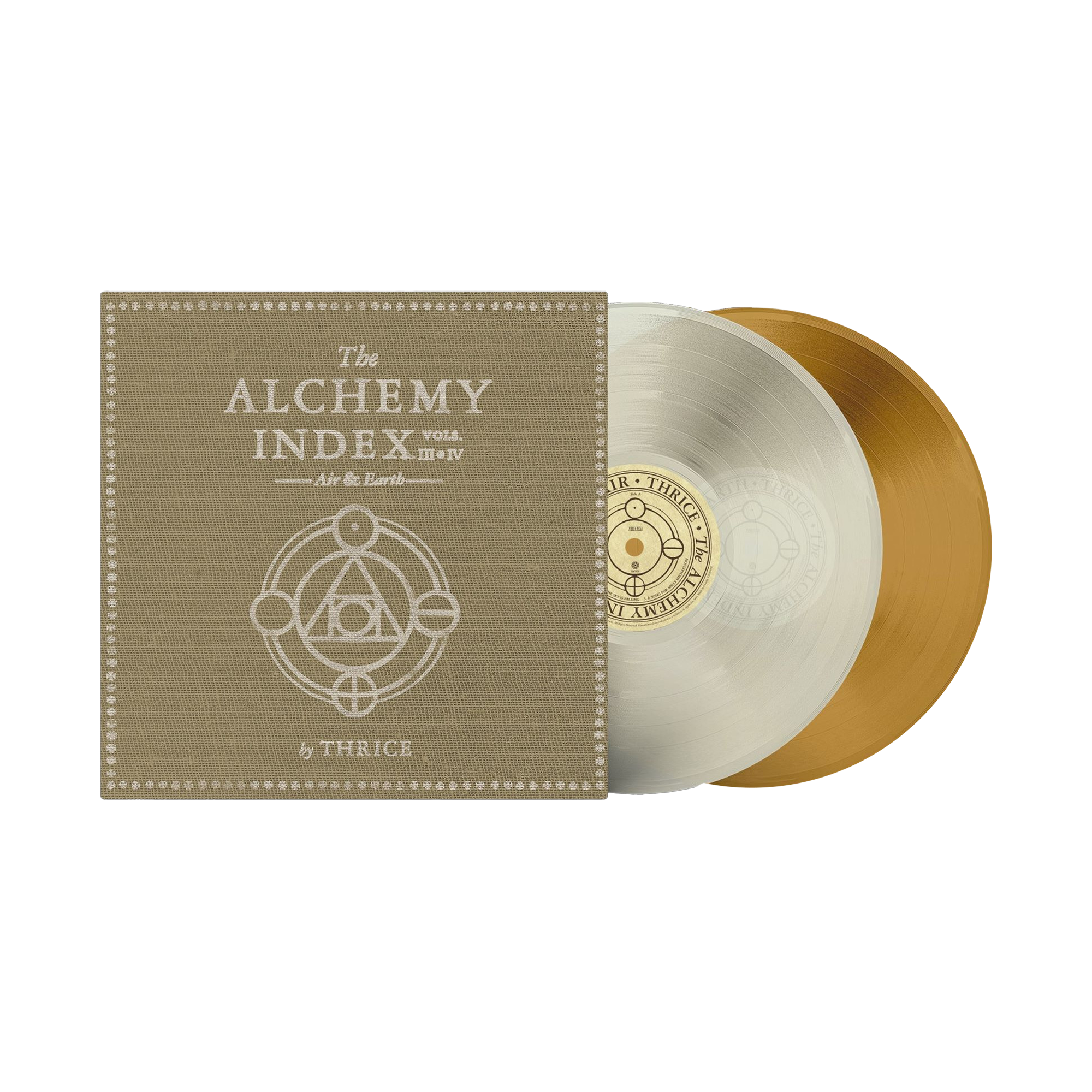 Thrice The Alchemy Index Vols. III & IV: Air & Earth milky clear & translucent tan LP 425402