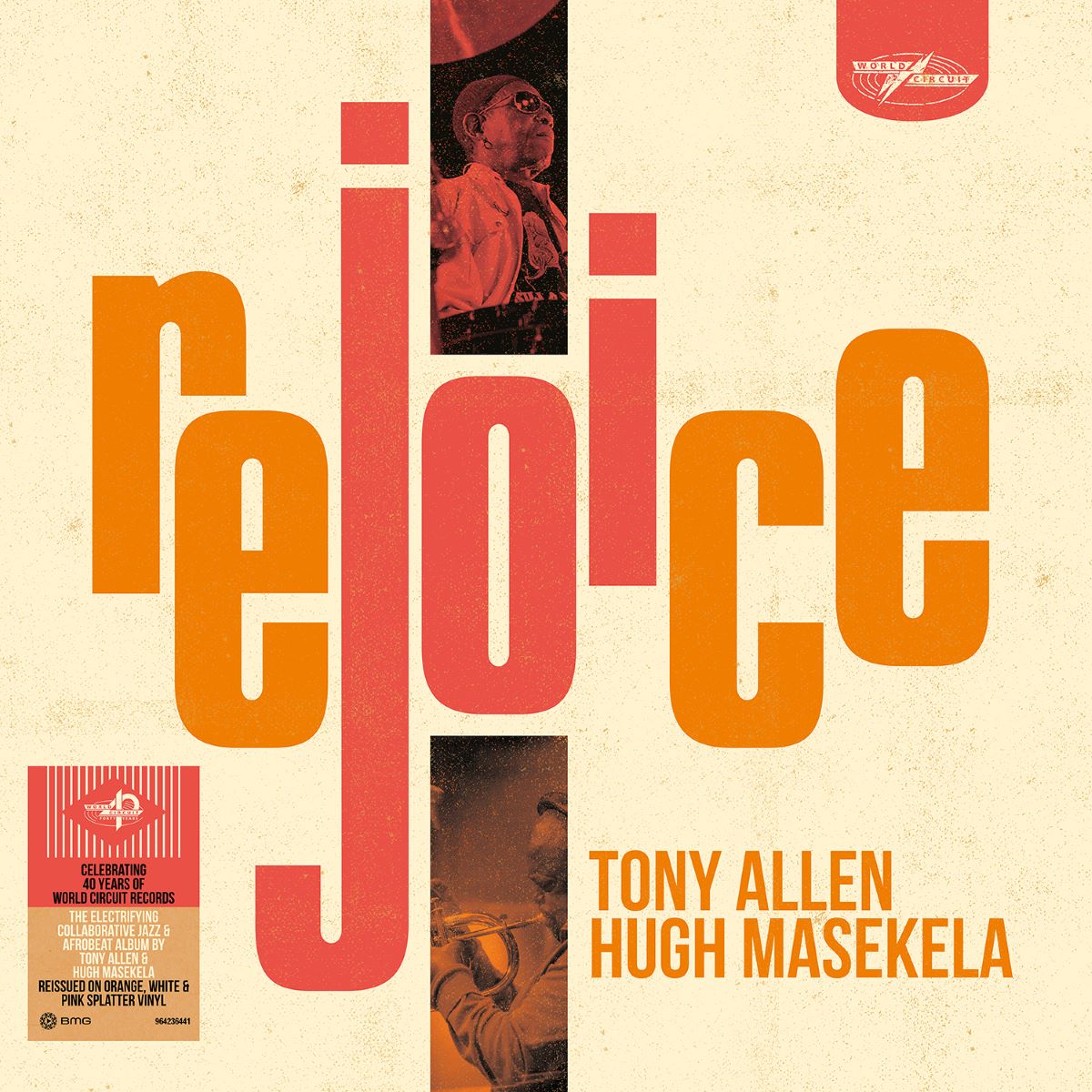 Tony Allen & Hugh Masekela Rejoice Orange, White & Pink Splatter LP 458289