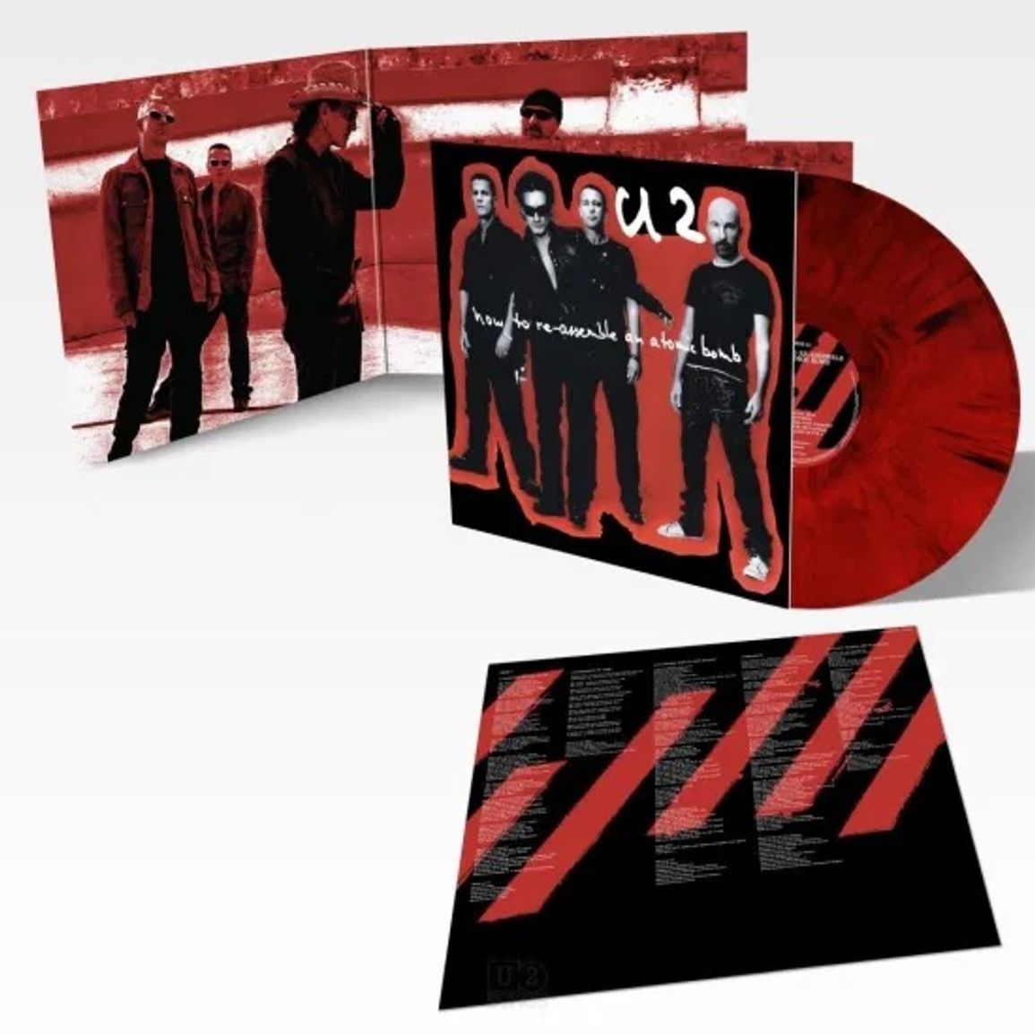 U2 How To Re-Assemble An Atomic Bomb  Black & Red Marble Vinyl LP 460517