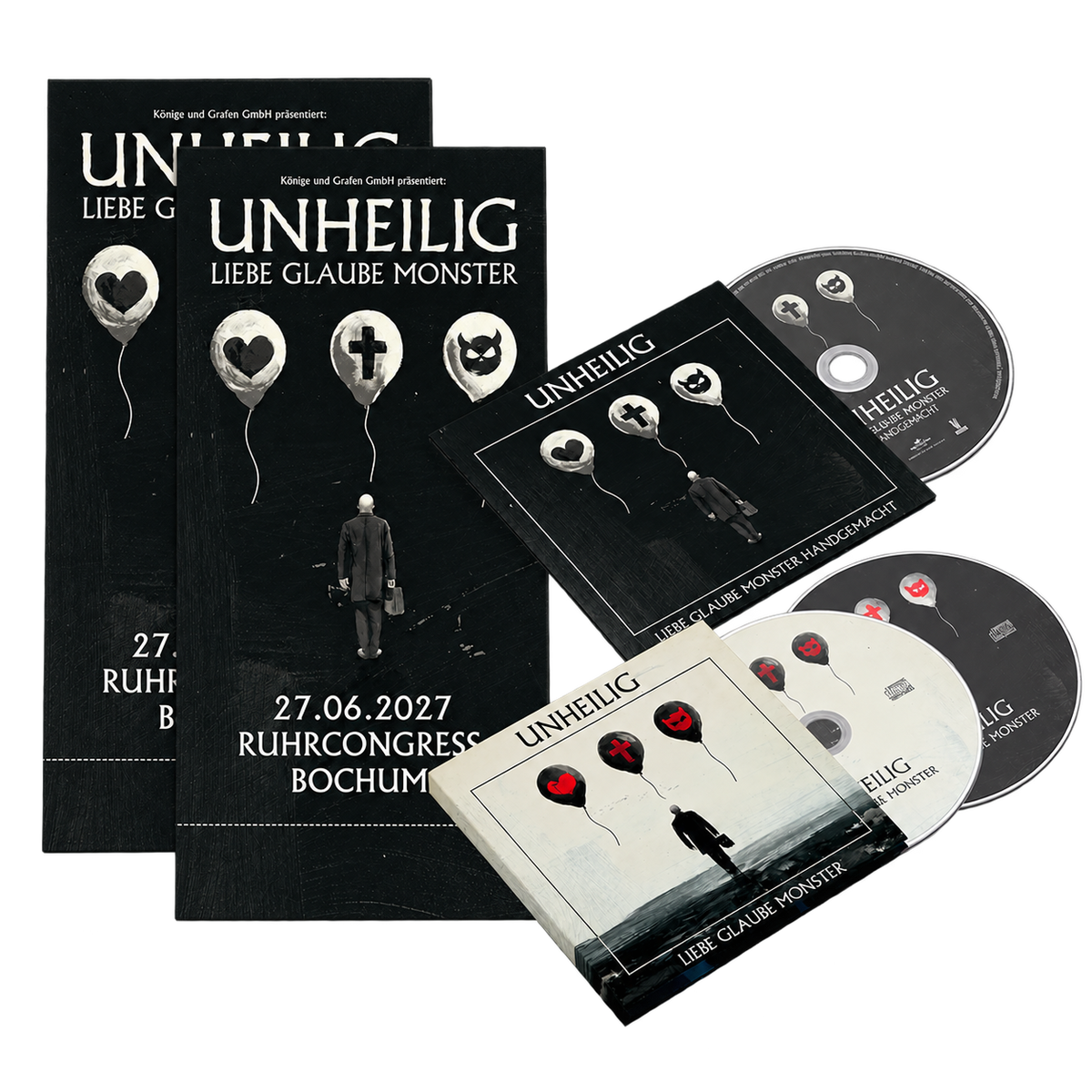 Unheilig Liebe Glaube Monster Deluxe 2CD + Akustik CD + 2 Sitzplatztickets 460753