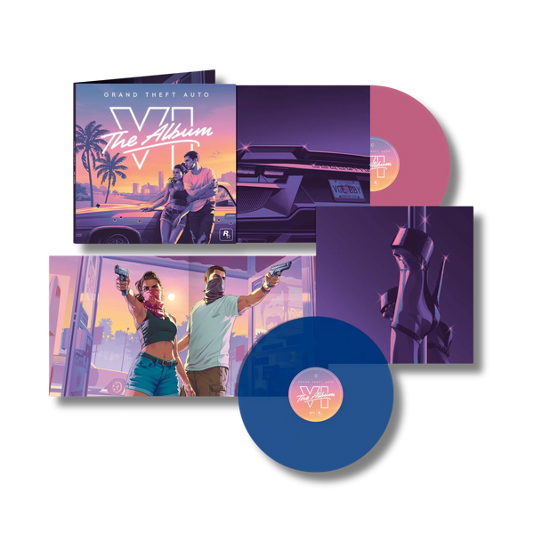 Various Artists - Grand Theft Auto VI: The Album (Clear Pink / Clear Blue Vinyl 2LP - Gatefold)