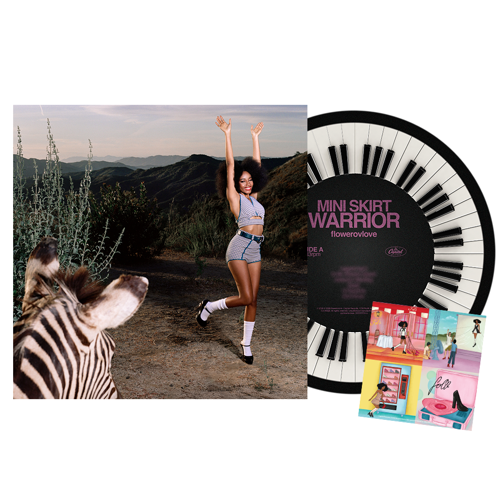 flowerovlove MINI SKIRT WARRIOR Vinyl + Signed Art Card Bundle 454749
