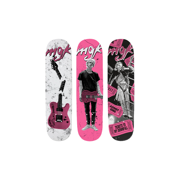 mgk - tickets anniversary skate deck set (skate deck set)