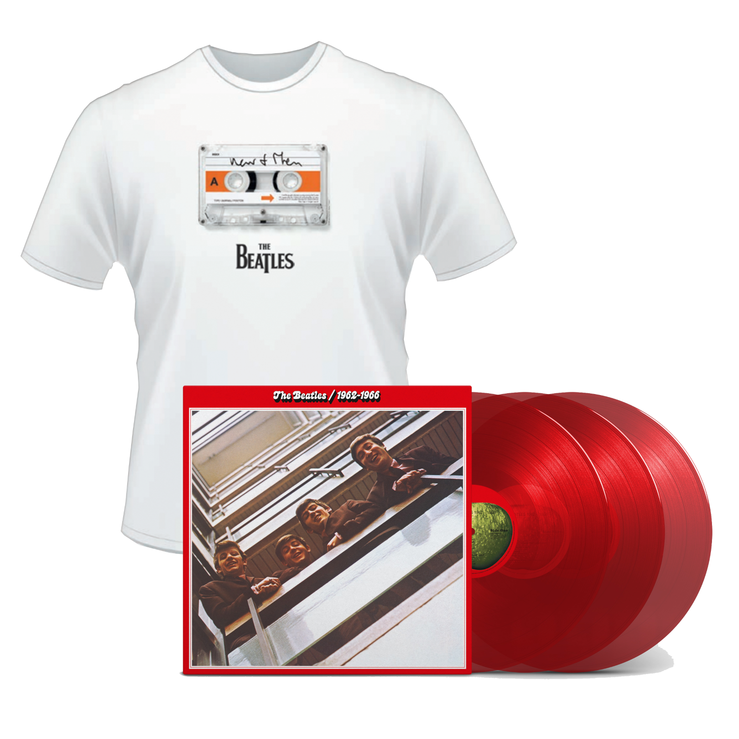 The Beatles The Beatles 1962 – 1966 3LP Limited Colour + Cassette T-Shirt Bundle 334385