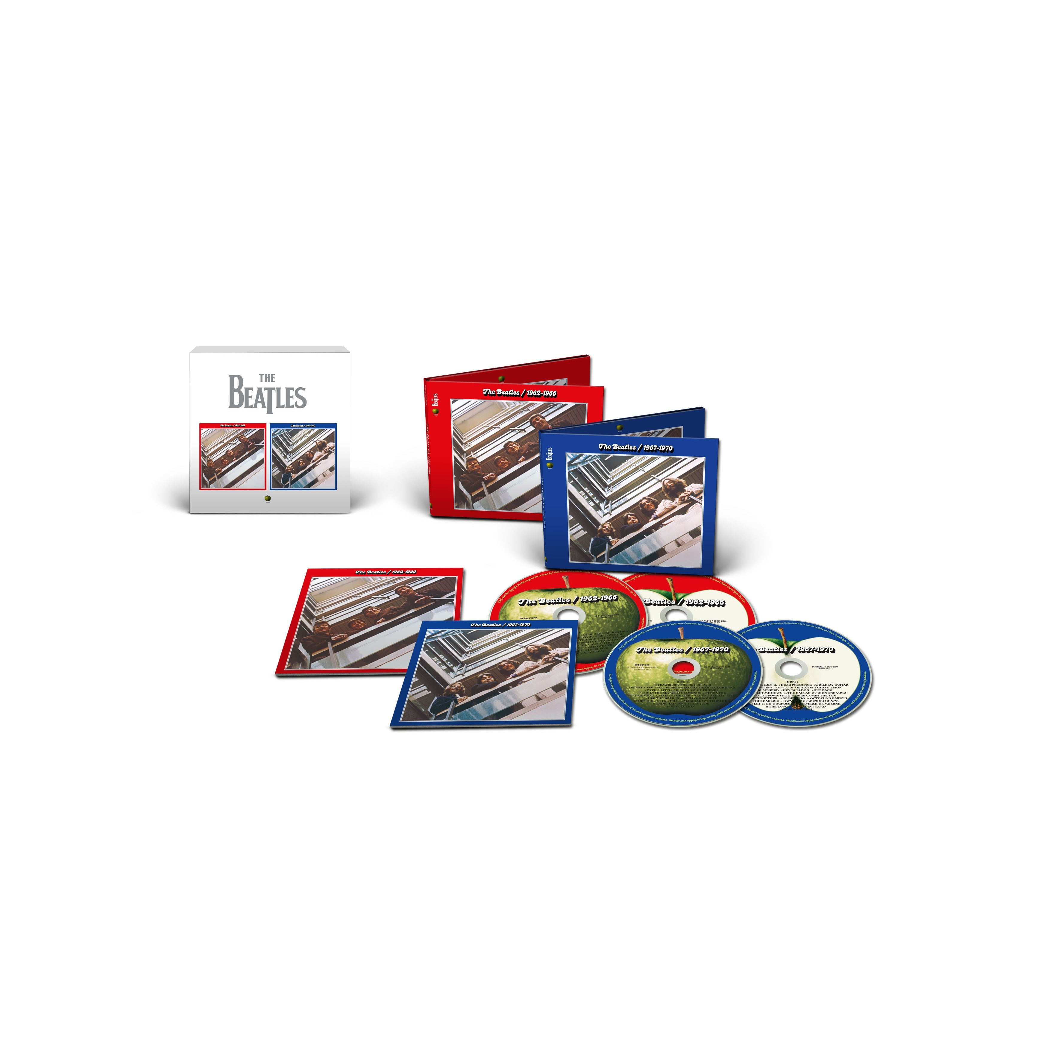 The Beatles The Beatles 1962 – 1966 and 1967 – 1970 4 CD box set + Cassette Tote Bundle 334441